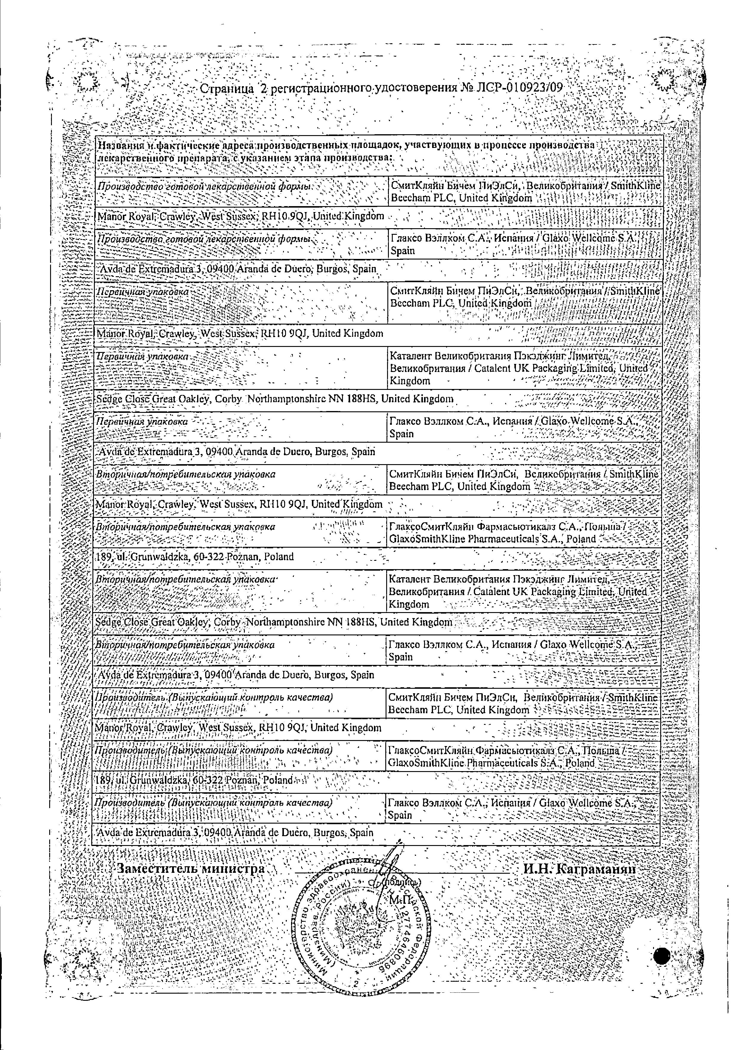 Сертификат на Реквип Модутаб