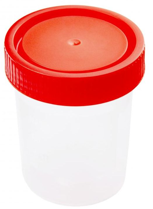 Контейнер стерильный с крышкой, 60 мл