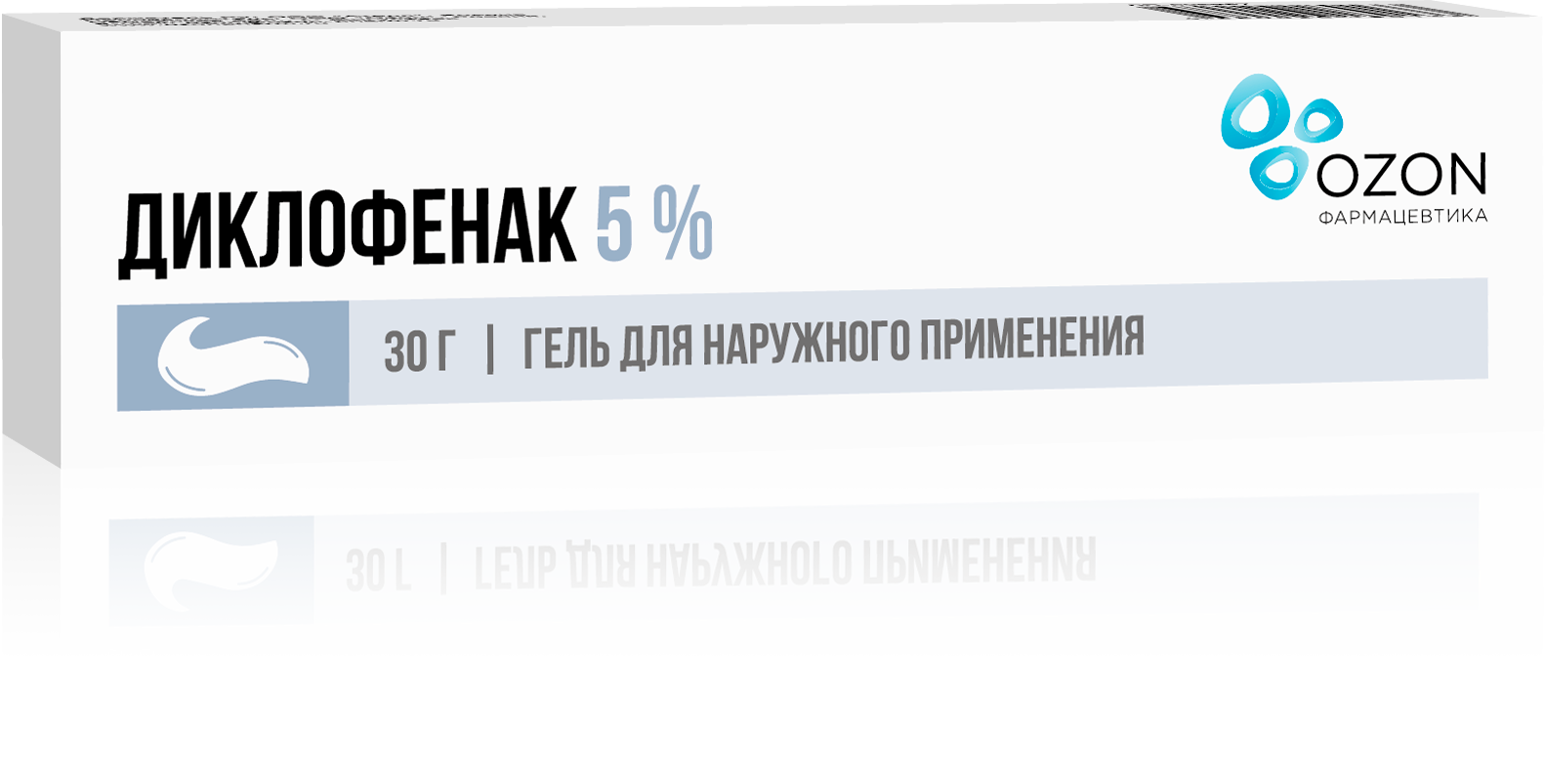 Упаковка препарата Диклофенак, гель 5%, 30 г