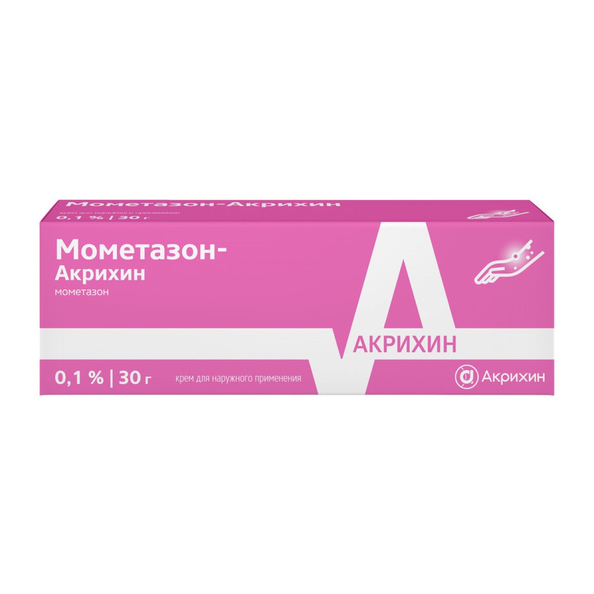 Упаковка препарата Мометазон-Акрихин, крем 0.1%, 30 г