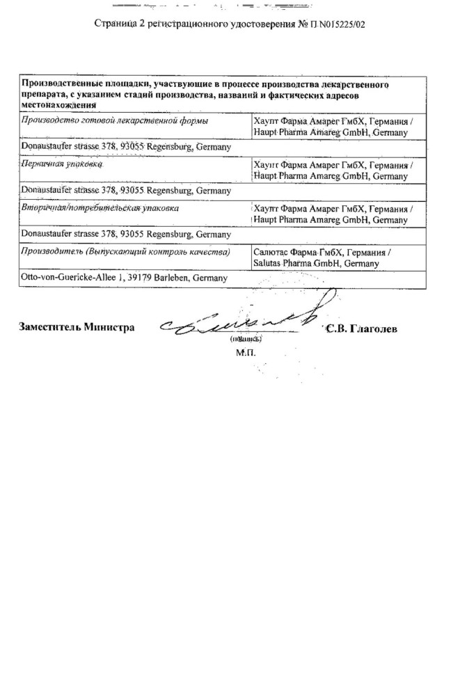 Сертификат на Метотрексат