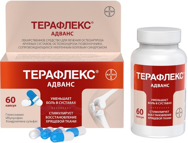 Упаковка препарата Терафлекс Адванс, капсулы, 60 шт.