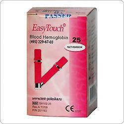 Easy Touch, тест-полоски гемоглобин, SH102-25, 25 шт.
