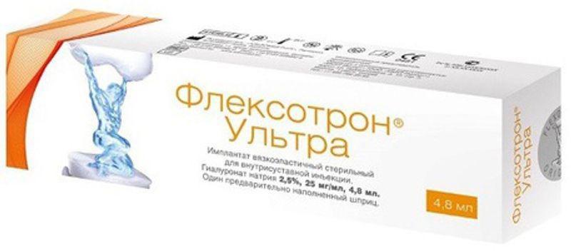 Упаковка препарата Флексотрон Ультра, раствор 2.5%, 4.8 мл