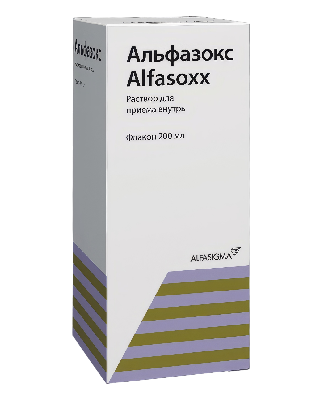 Упаковка препарата Альфазокс, раствор для приема внутрь, 200 мл