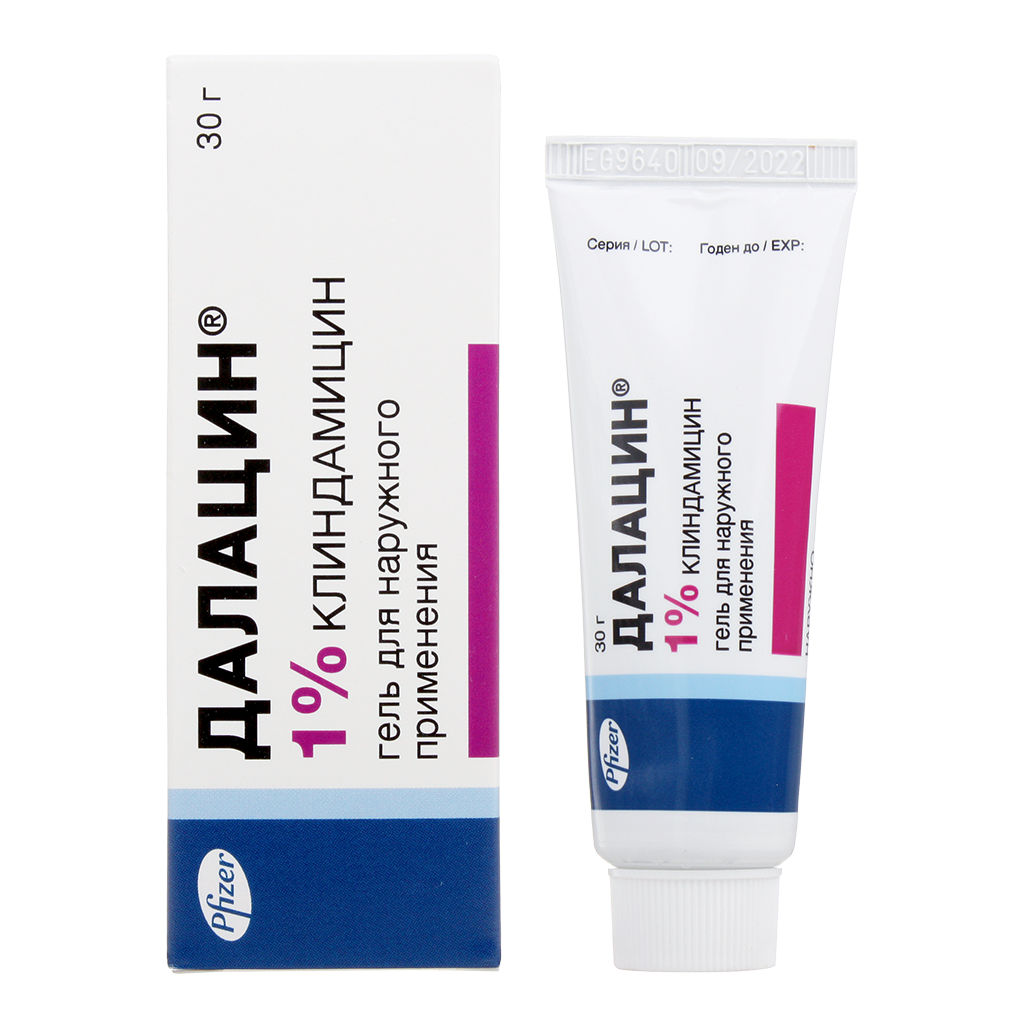 Упаковка препарата Далацин, гель 1%, 30 г