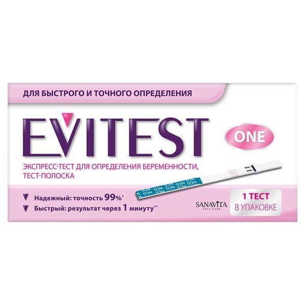 EviTest One, тест на беременность, набор 1+1
