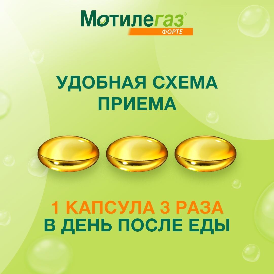 Мотилегаз Форте, капсулы 120 мг, 20 шт.