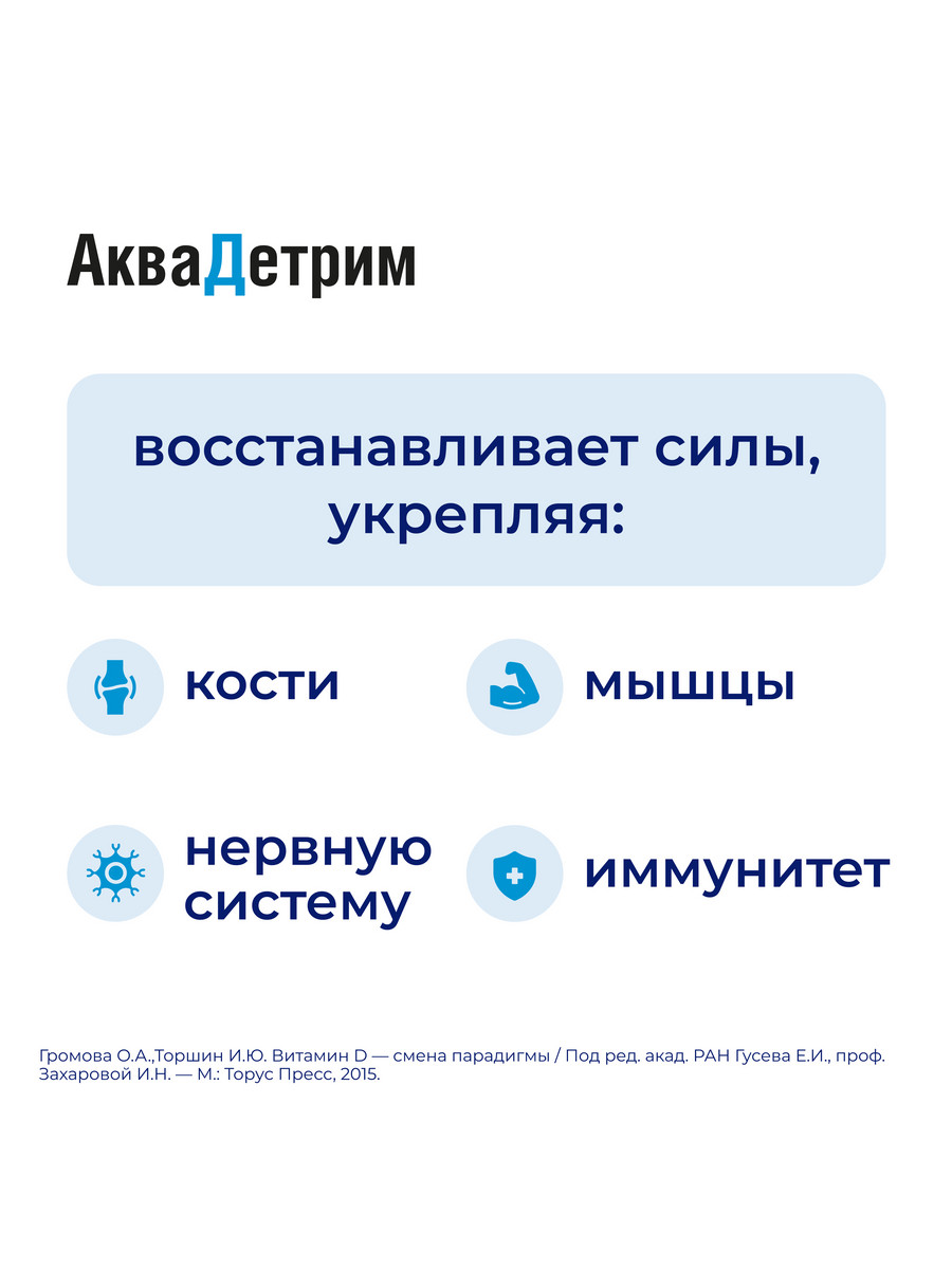 Аквадетрим, таблетки растворимые 2000 МЕ, 60 шт.