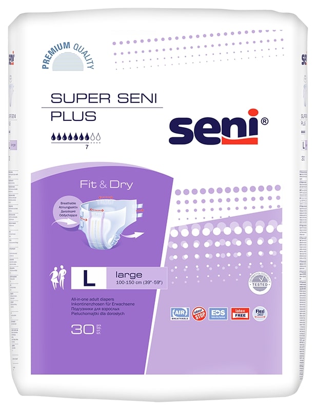 Seni Super Plus Подгузники для взрослых Large 30 шт 3665₽