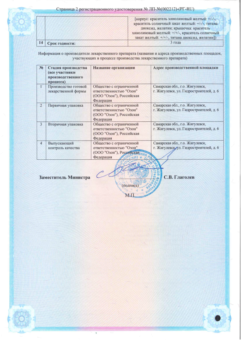 Сертификат на Умифеновир