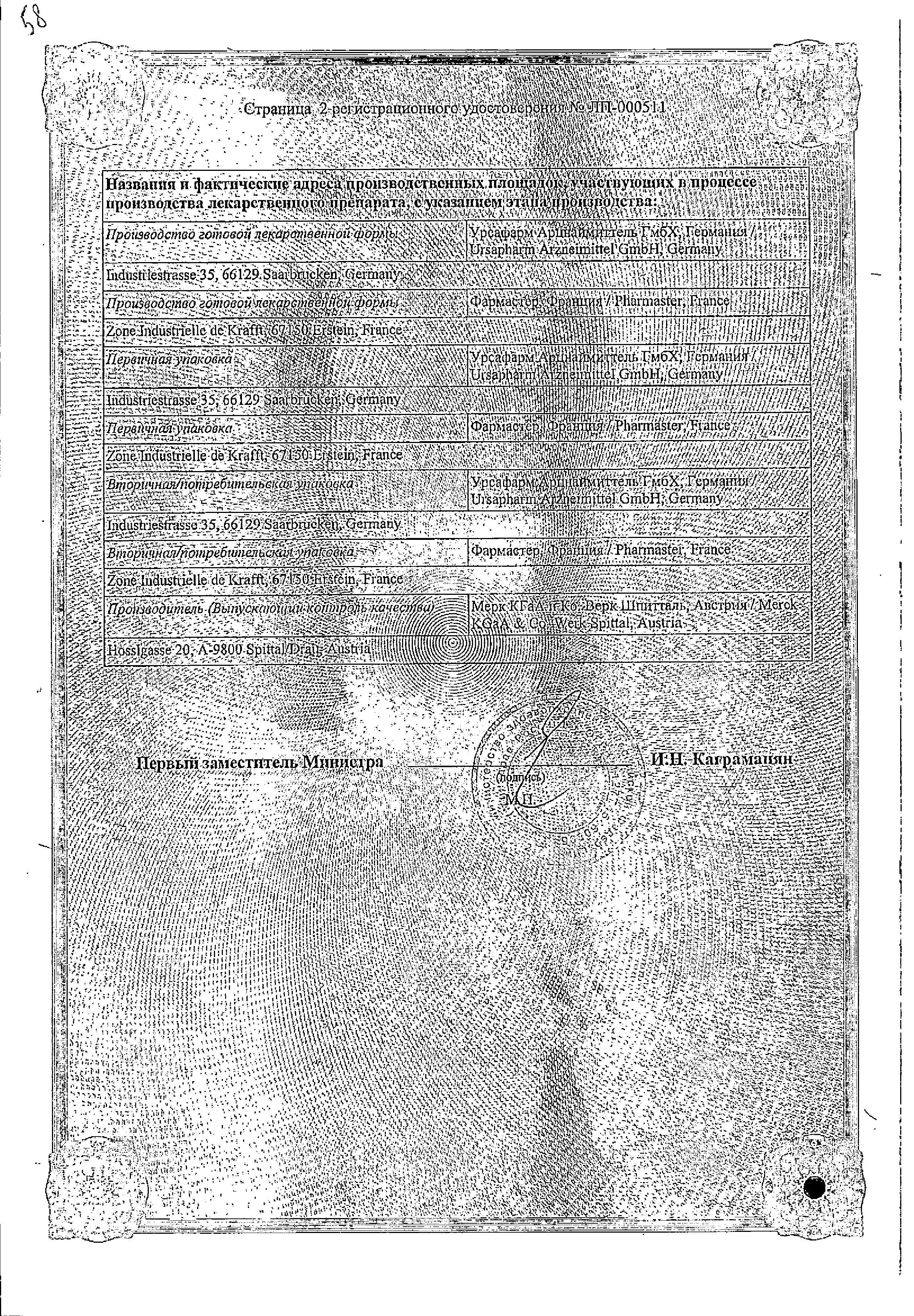 Сертификат на Називин