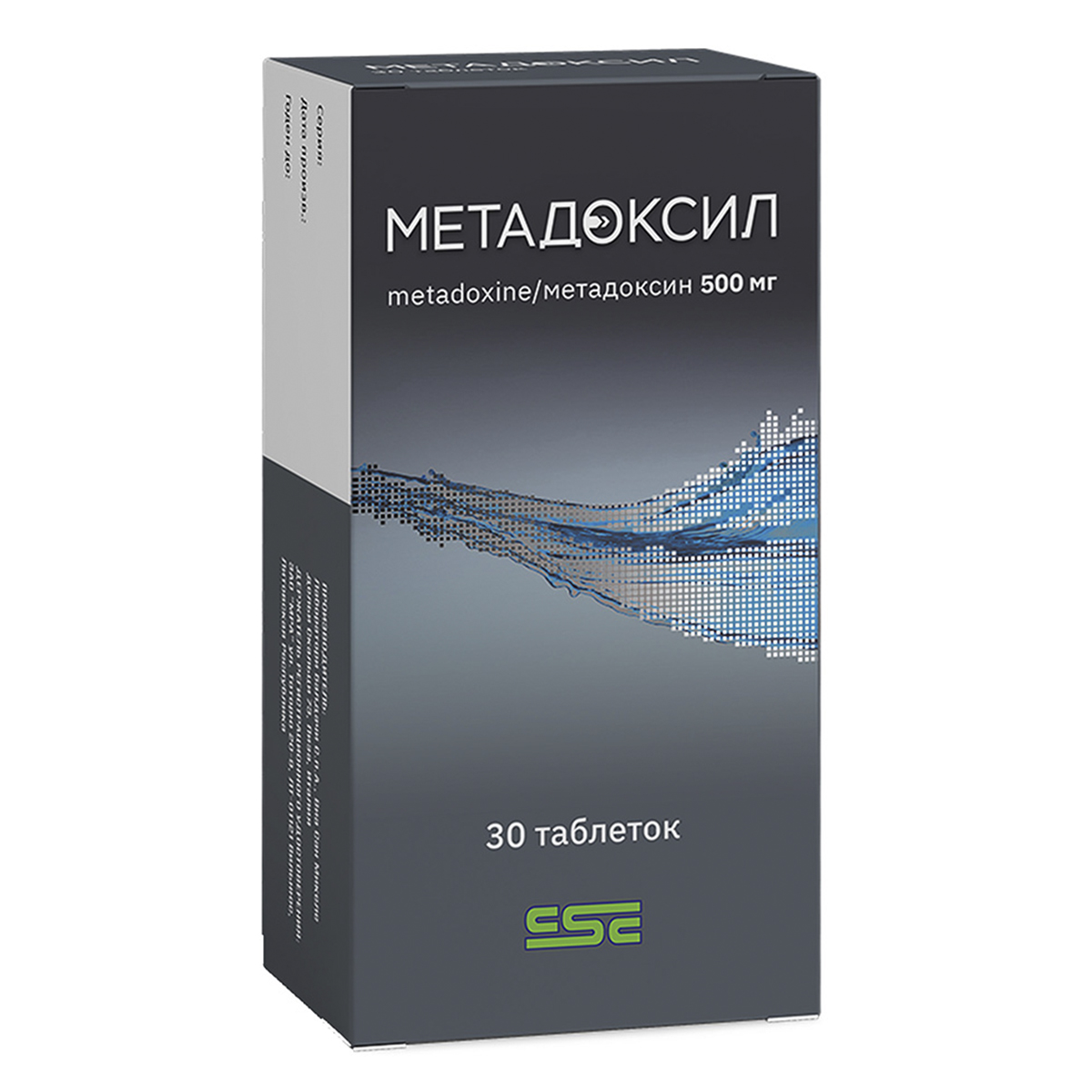 Упаковка препарата Метадоксил, таблетки 500 мг, 30 шт.