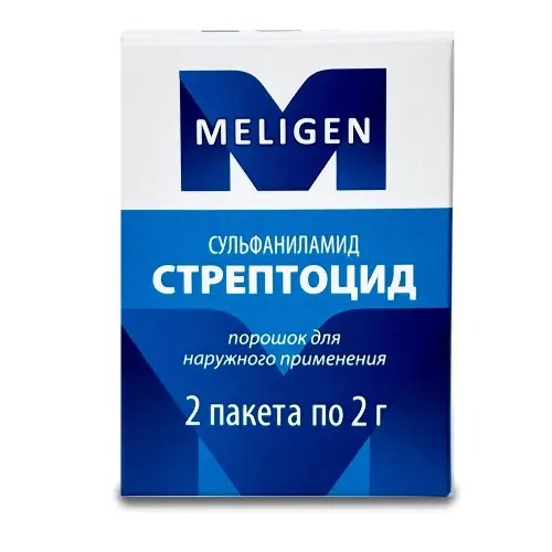 Стрептоцид, порошок для наружного применения 2 г, 2 шт. 