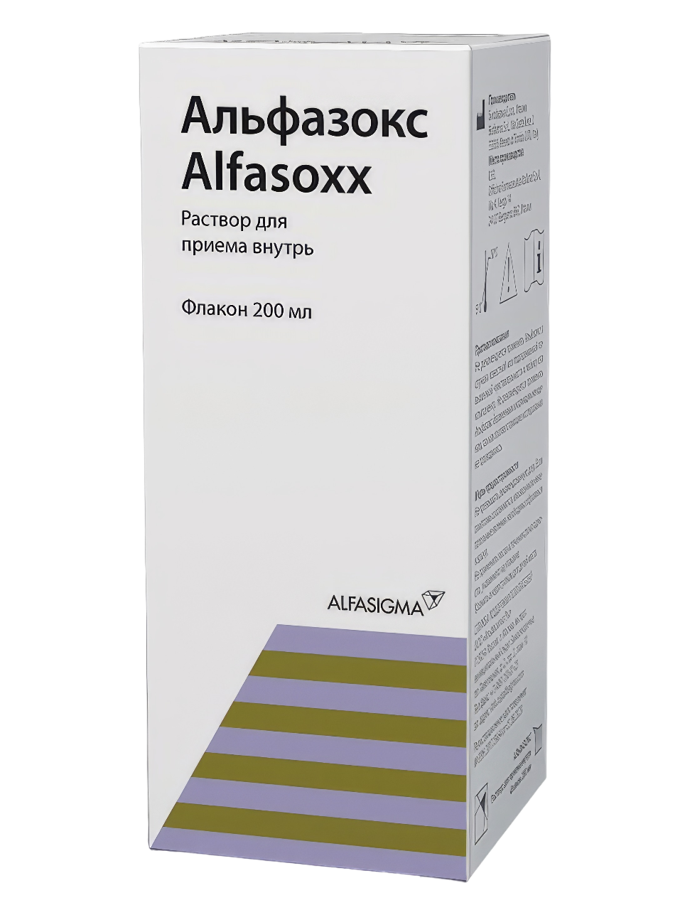 Упаковка препарата Альфазокс, раствор для приема внутрь, 200 мл