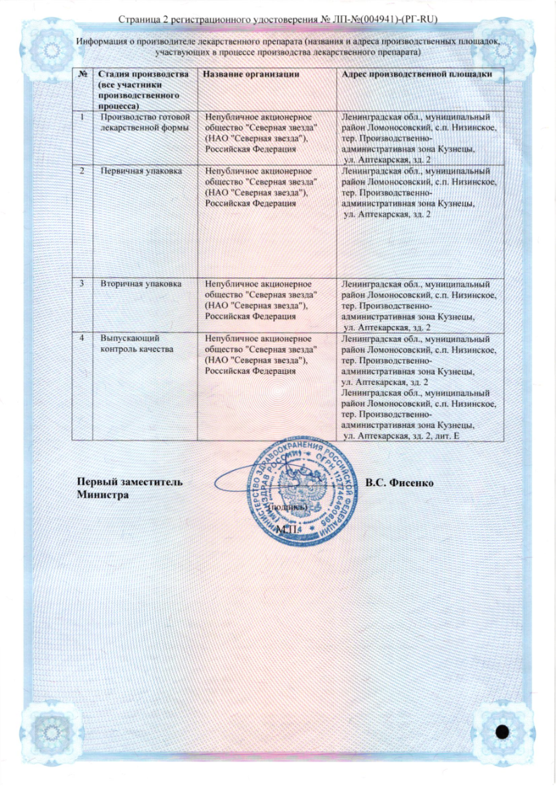 Сертификат на Бримонорд