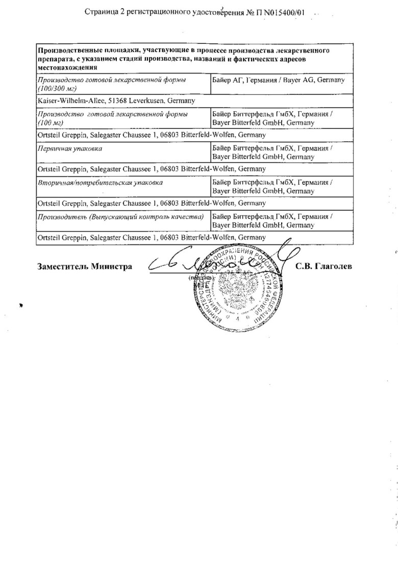 Сертификат на Аспирин