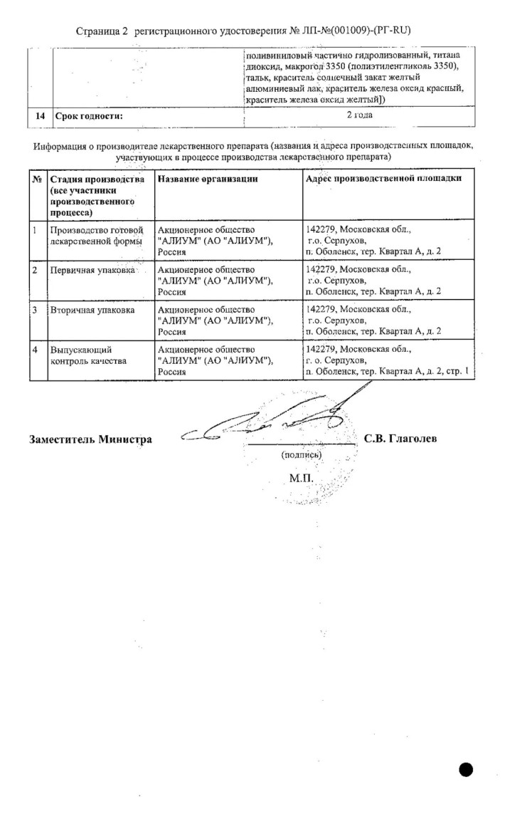 Сертификат на Альфаксим