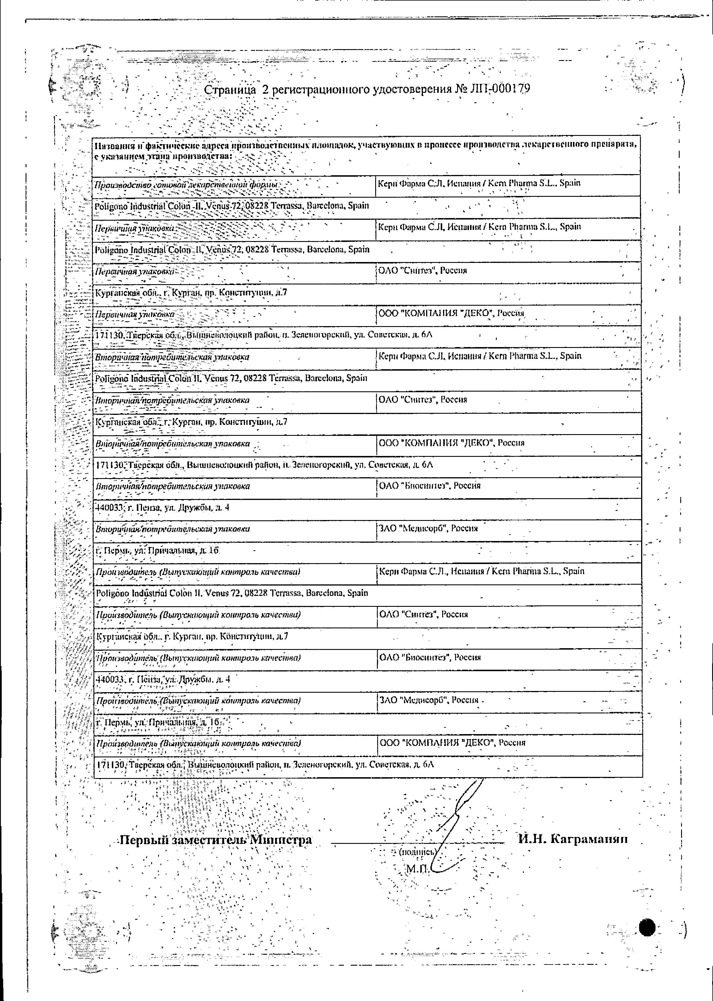 Сертификат на Летрозол