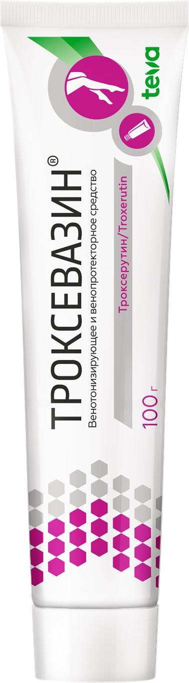 Упаковка препарата Троксевазин, гель 2%, 100 г