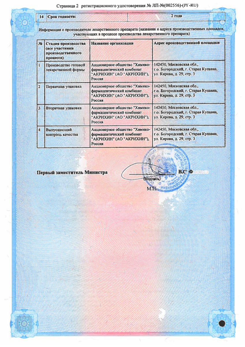 Сертификат на Такропик