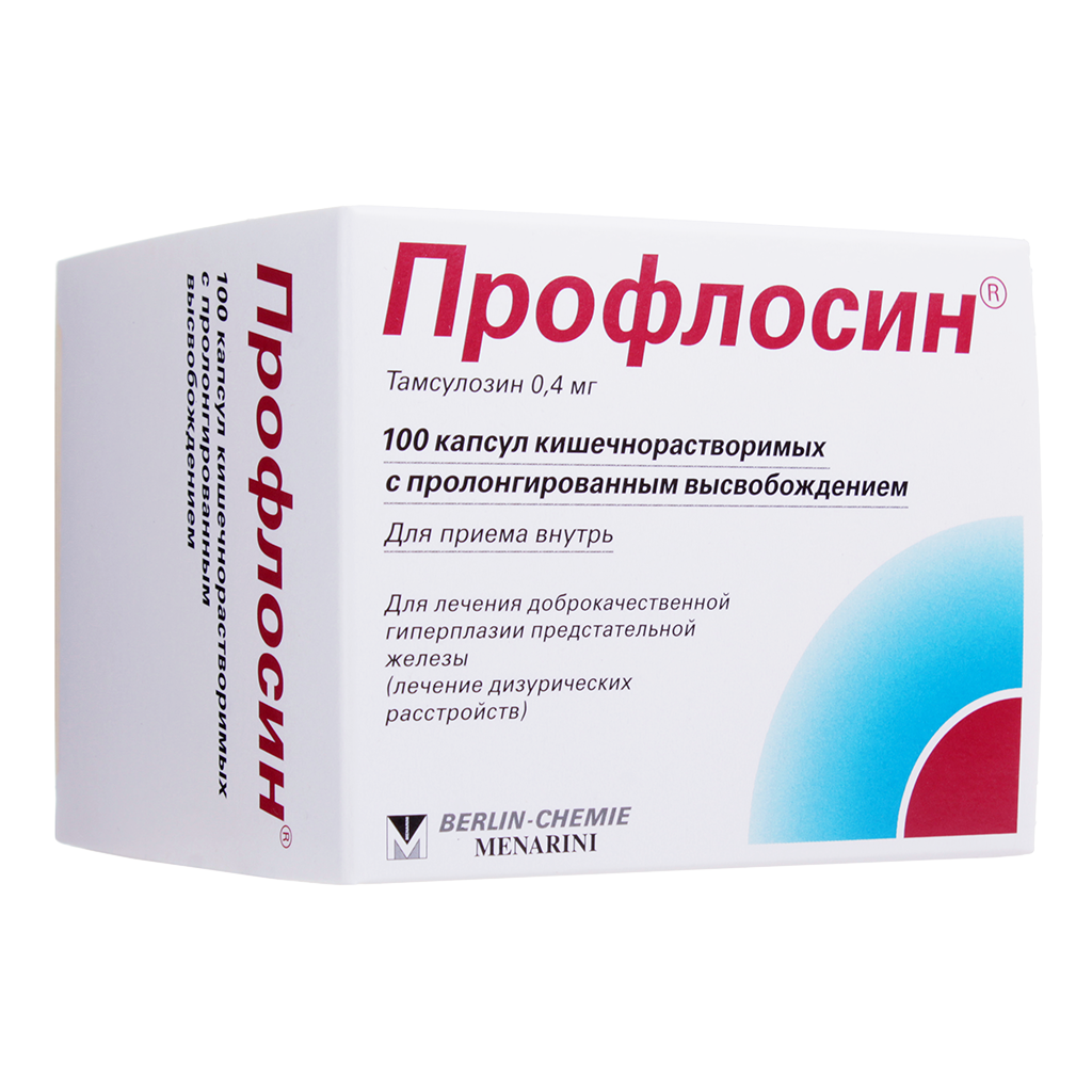 Упаковка препарата Профлосин, капсулы 0.4 мг, 100 шт.