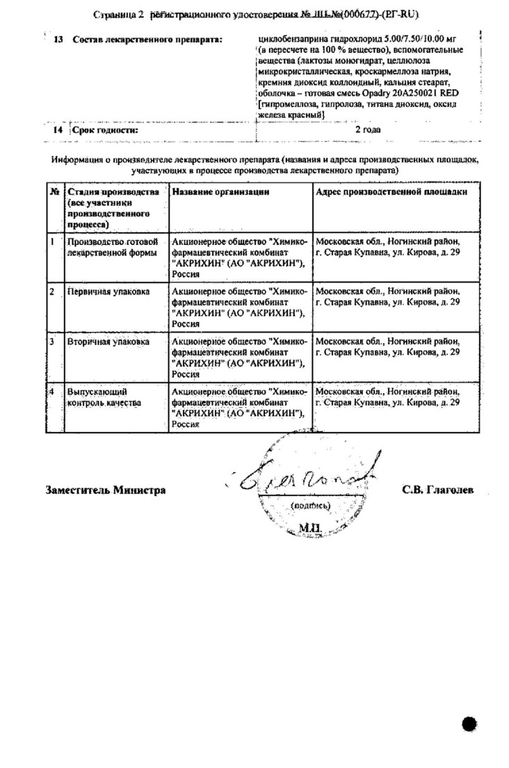 Сертификат на Релоприм