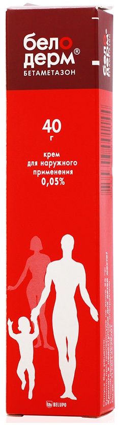 Упаковка препарата Белодерм, крем 0.05%, 40 г