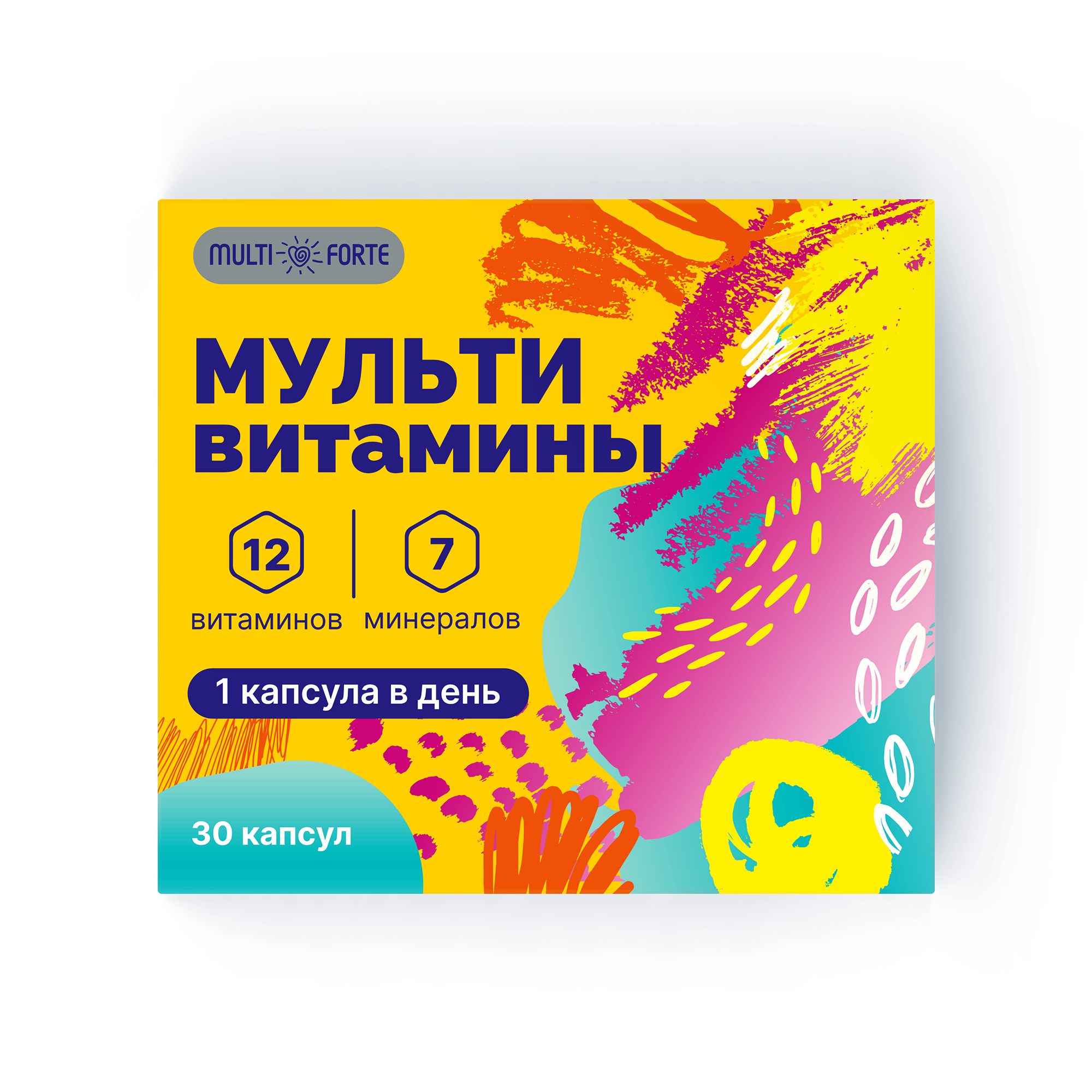 MultiForte Мультивитамины (витамины и минералы) для взрослых, капсулы, 30 шт.