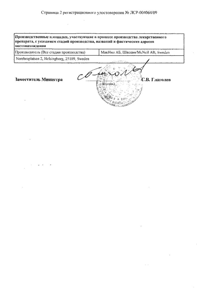 Сертификат на Никоретте