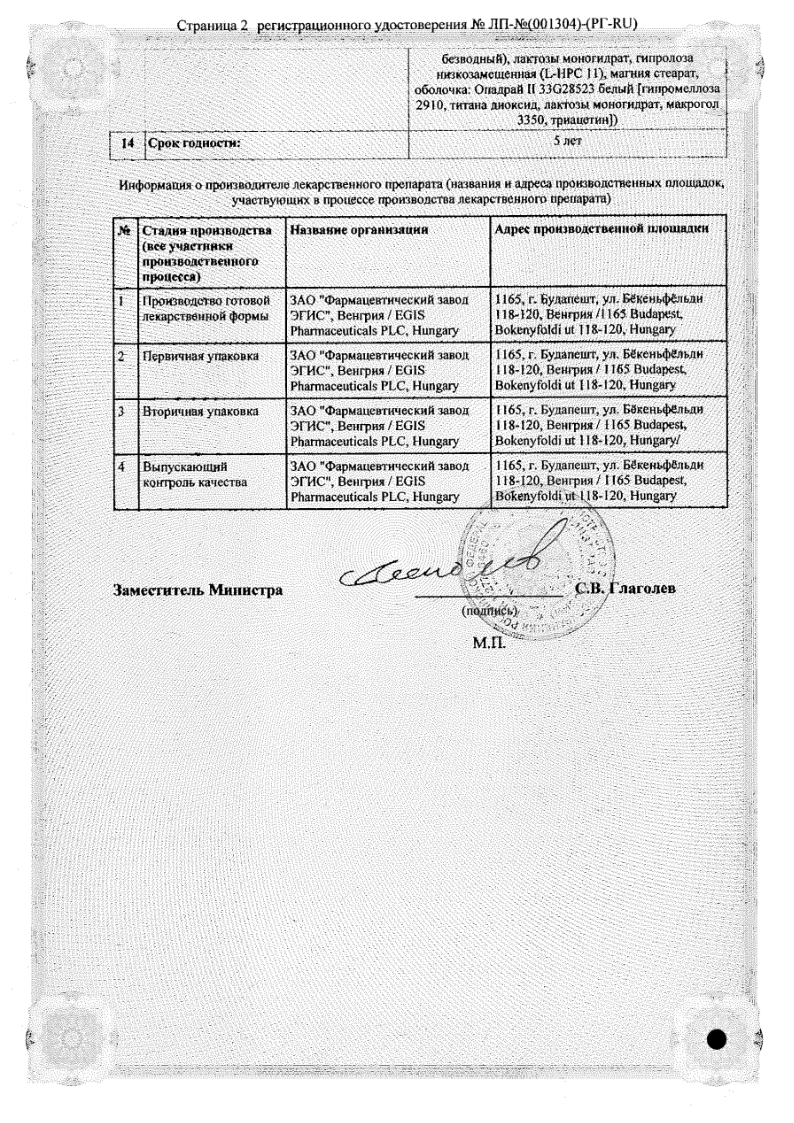 Сертификат на Супрастинекс