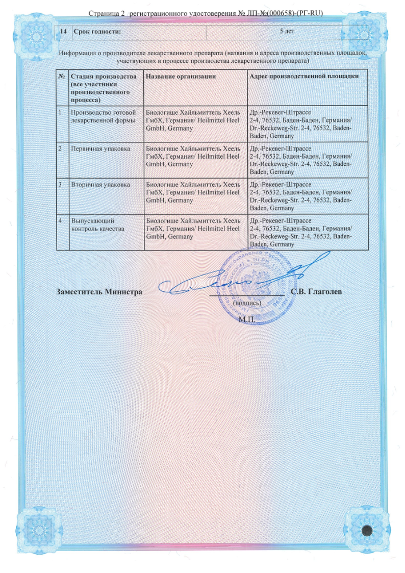 Сертификат на Гастрикумель