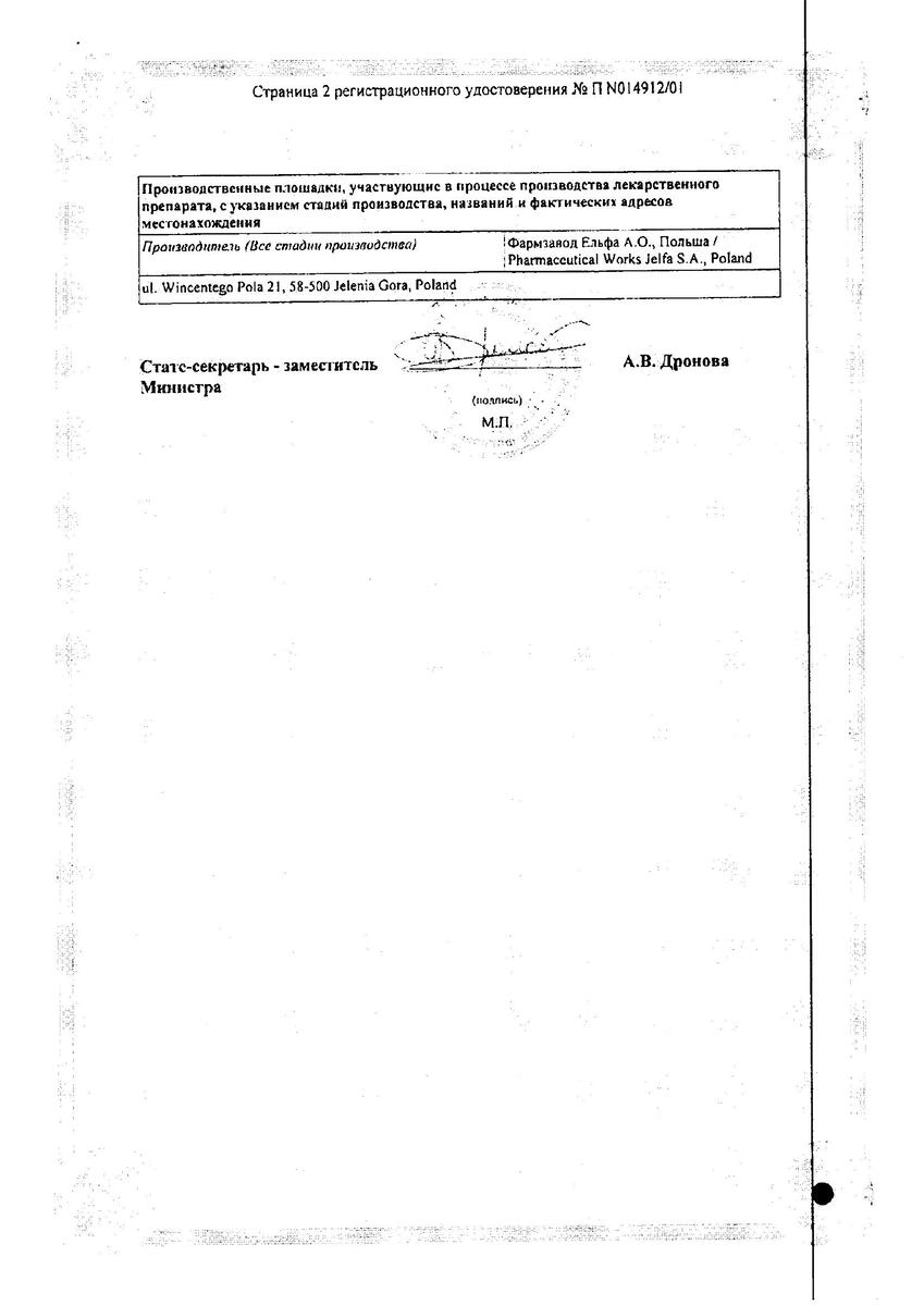 Сертификат на Флуцинар