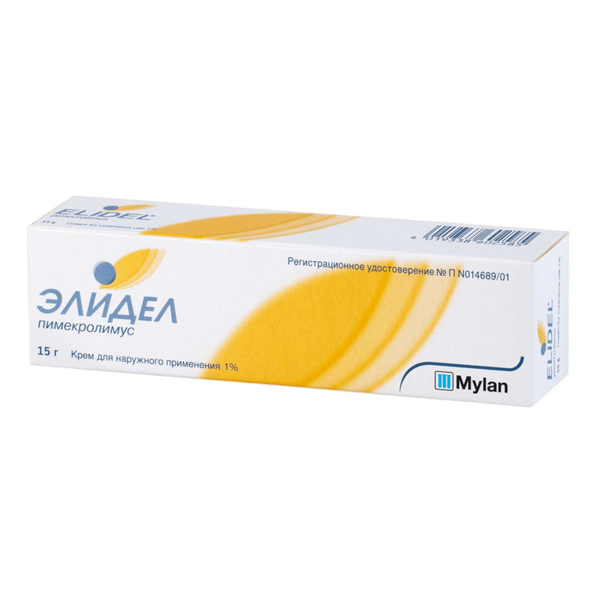 Упаковка препарата Элидел, крем 1%, 15 г