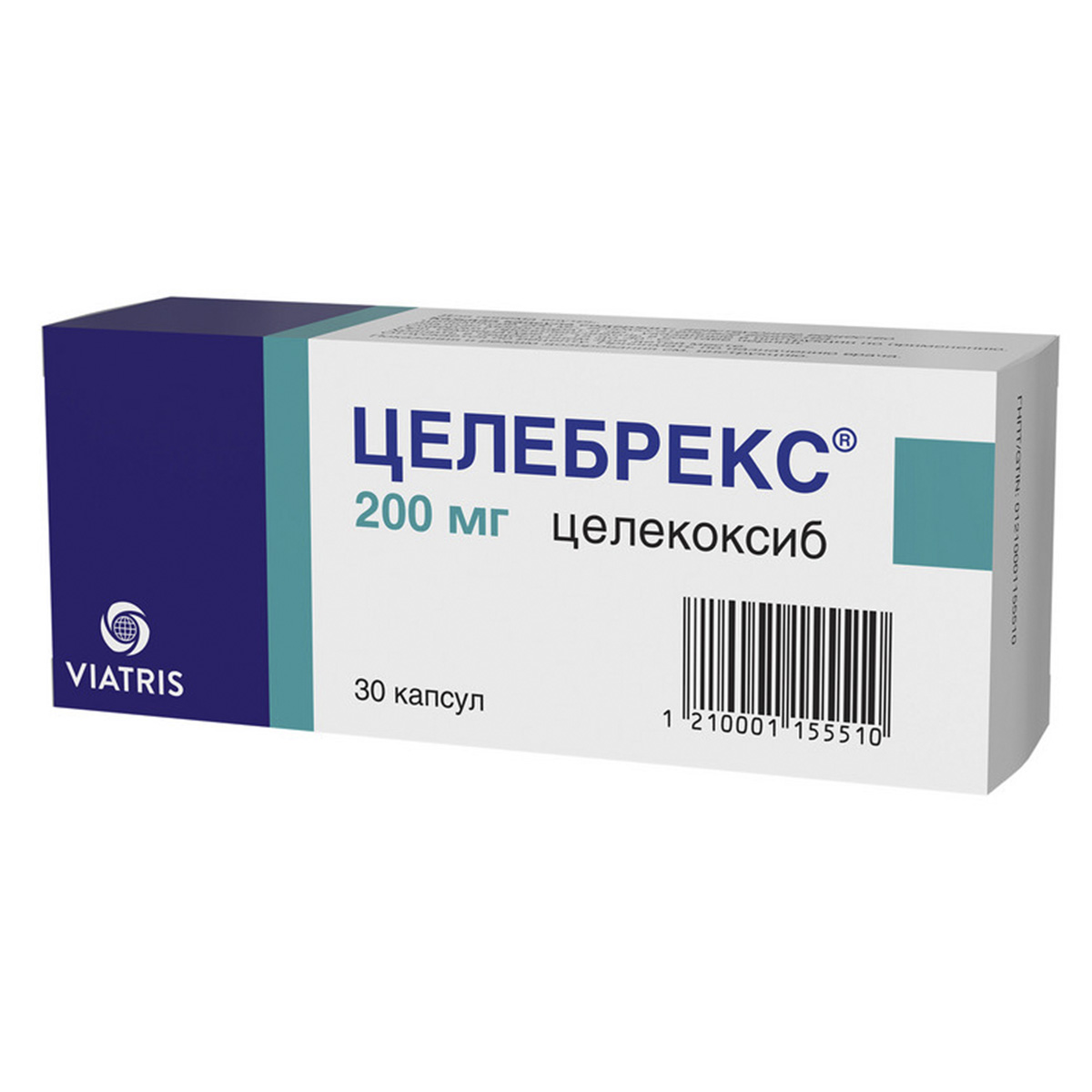 Упаковка препарата Целебрекс, капсулы 200 мг, 30 шт.