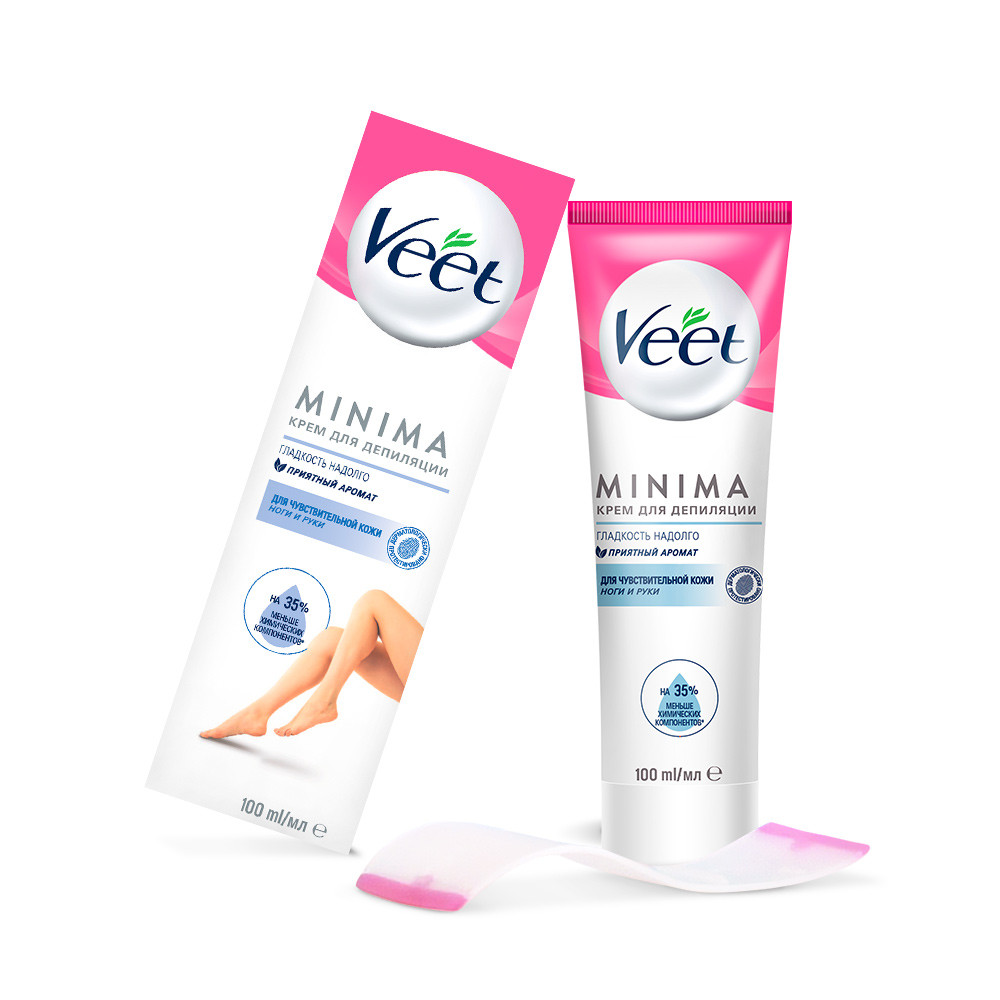 Veet MINIMA, крем для депиляции для чувствительной кожи, 100 мл