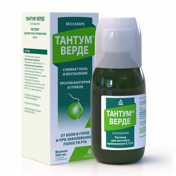 Тантум Верде, раствор 0.15%, 500 мл (арт. 222170)