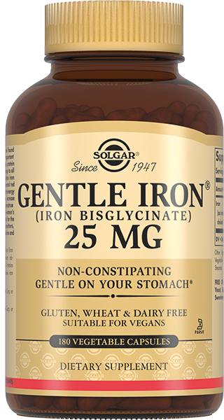 Солгар Легкодоступное железо Джентл Айрон, капсулы, 180 шт.