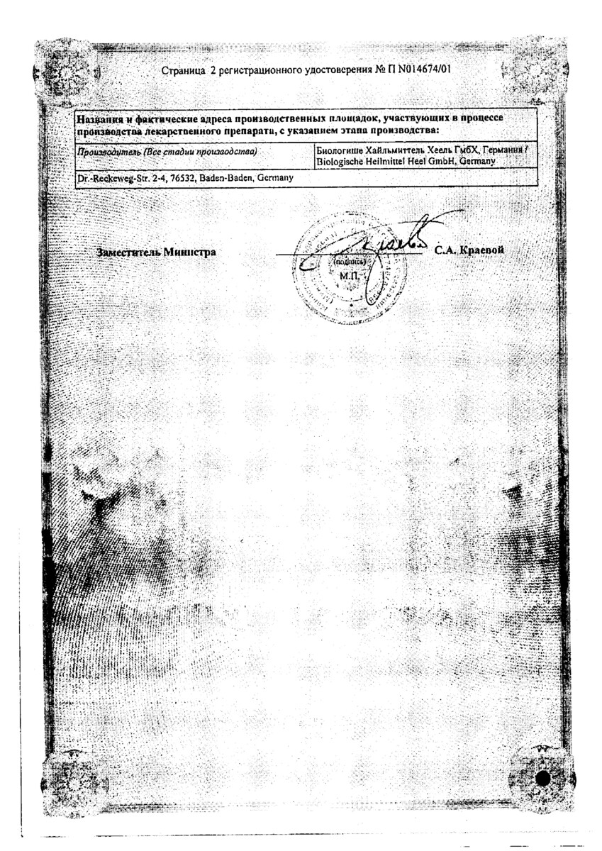 Сертификат на Хелидониум