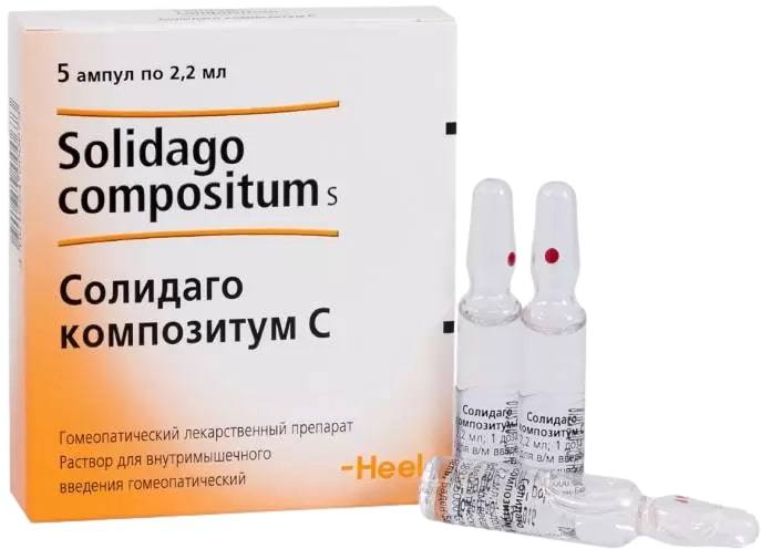 Солидаго Композитум С, раствор для в/м введения, ампулы 2,2 мл, 5 шт. 