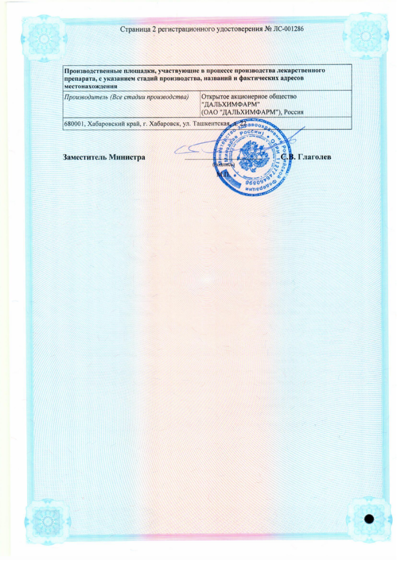 Сертификат на Метронидазол