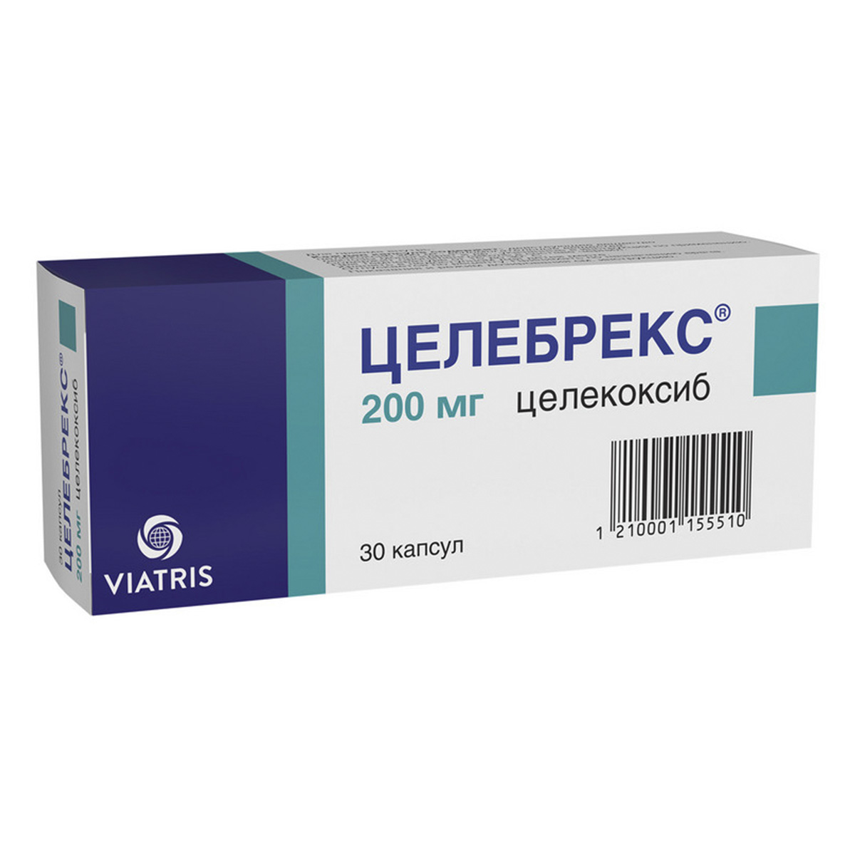 Упаковка препарата Целебрекс, капсулы 200 мг, 30 шт.