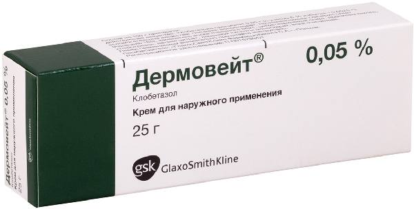 Упаковка препарата Дермовейт, крем 0.05%, 25 г
