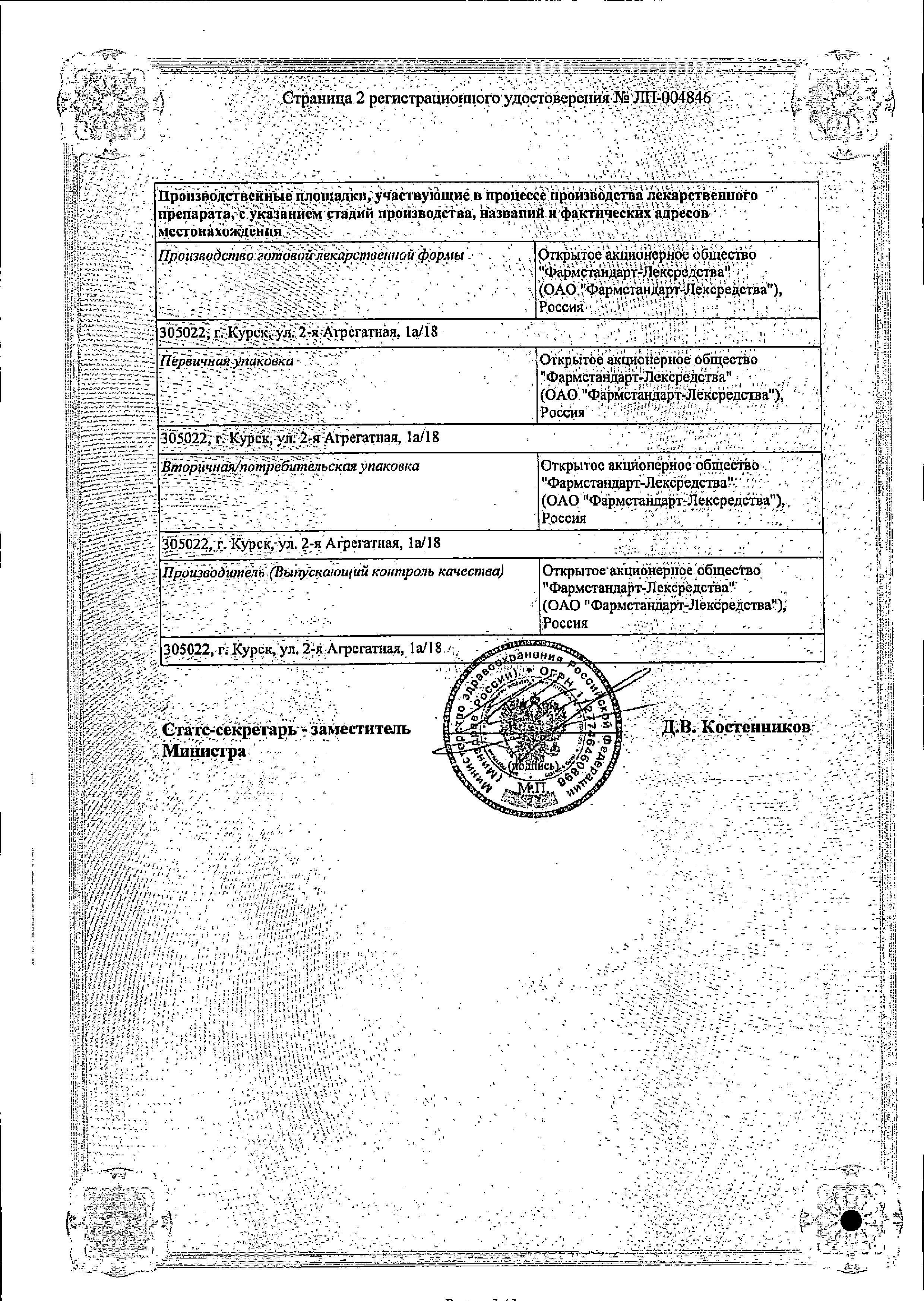 Сертификат на Римантадин