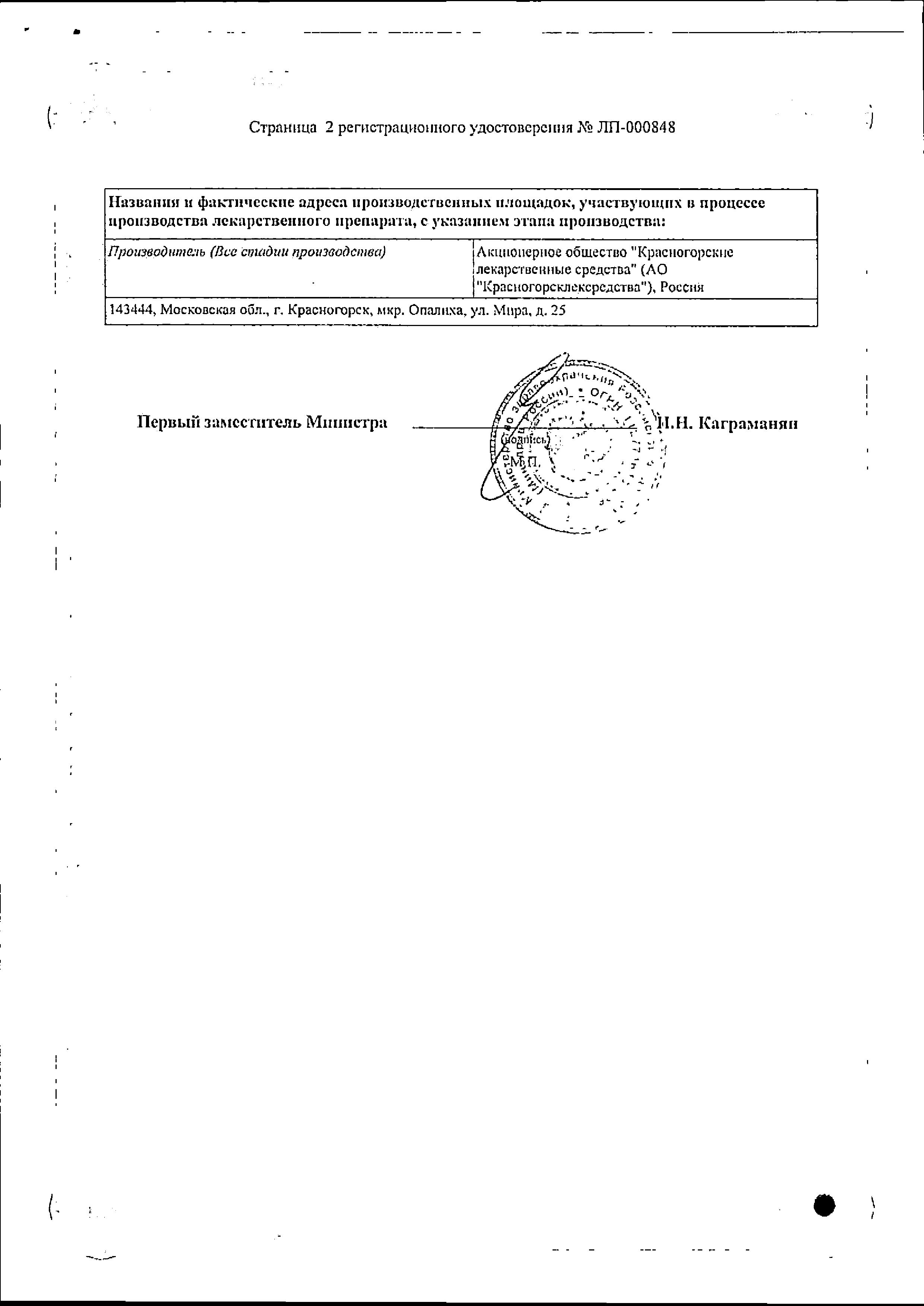 Сертификат на Крапивы листья