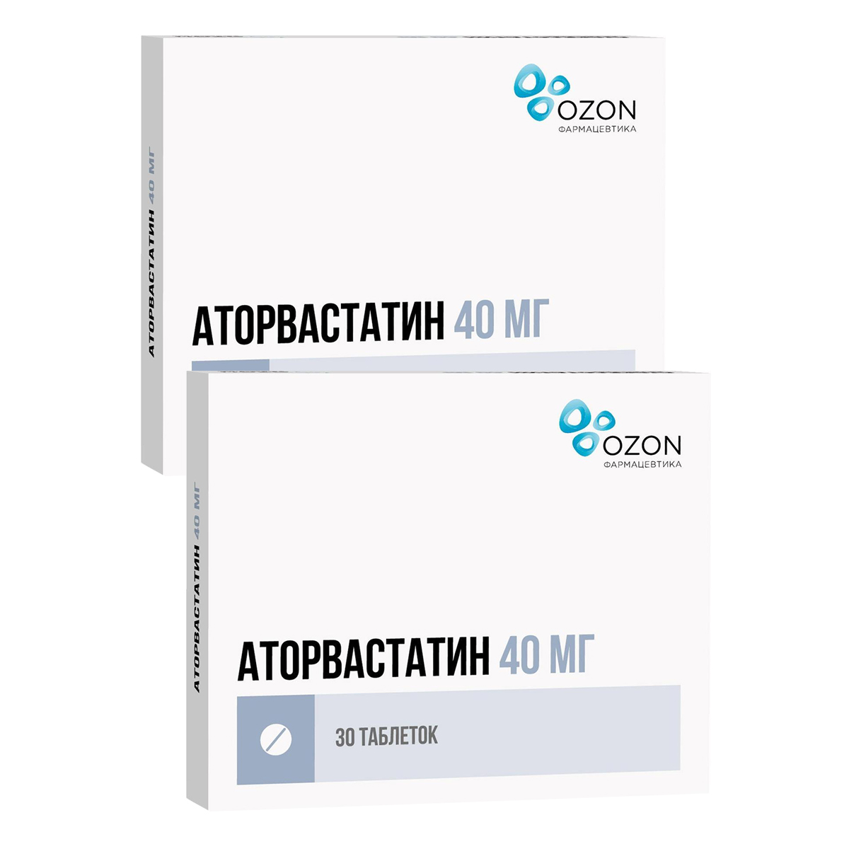 Упаковка препарата Набор 2уп Аторвастатин таблетки 40мг 30шт