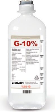 Глюкоза, раствор для инфузий 10% 500 мл, 10 шт. 