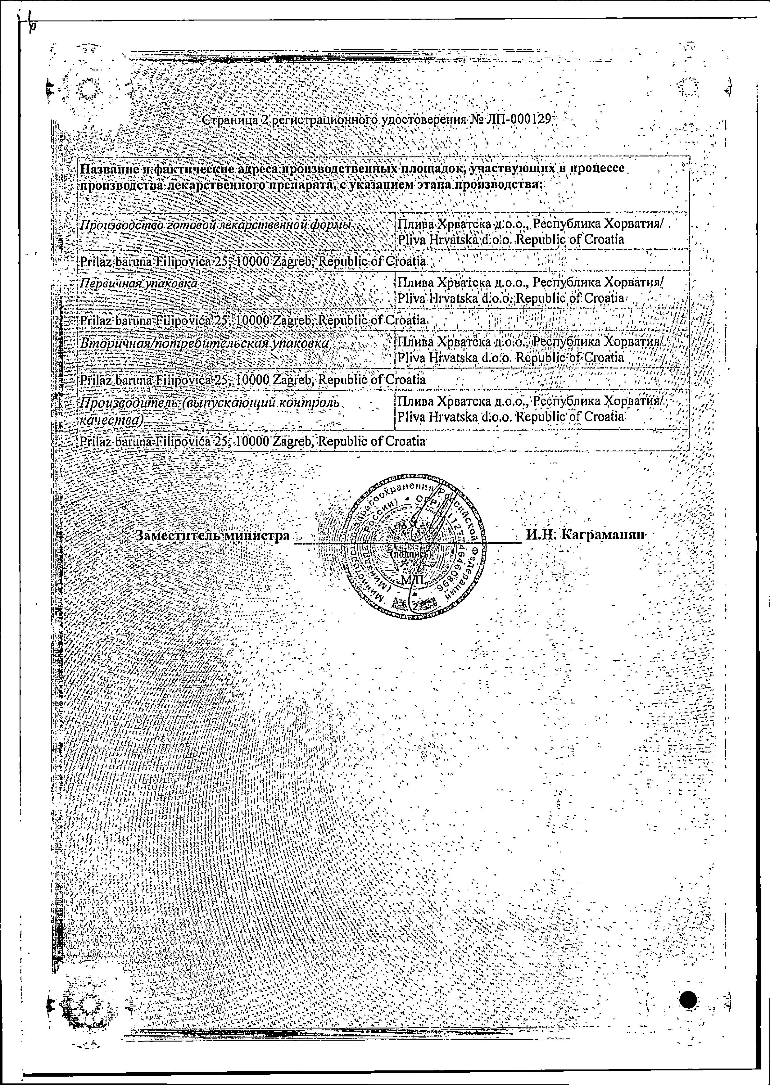 Сертификат на Динамико