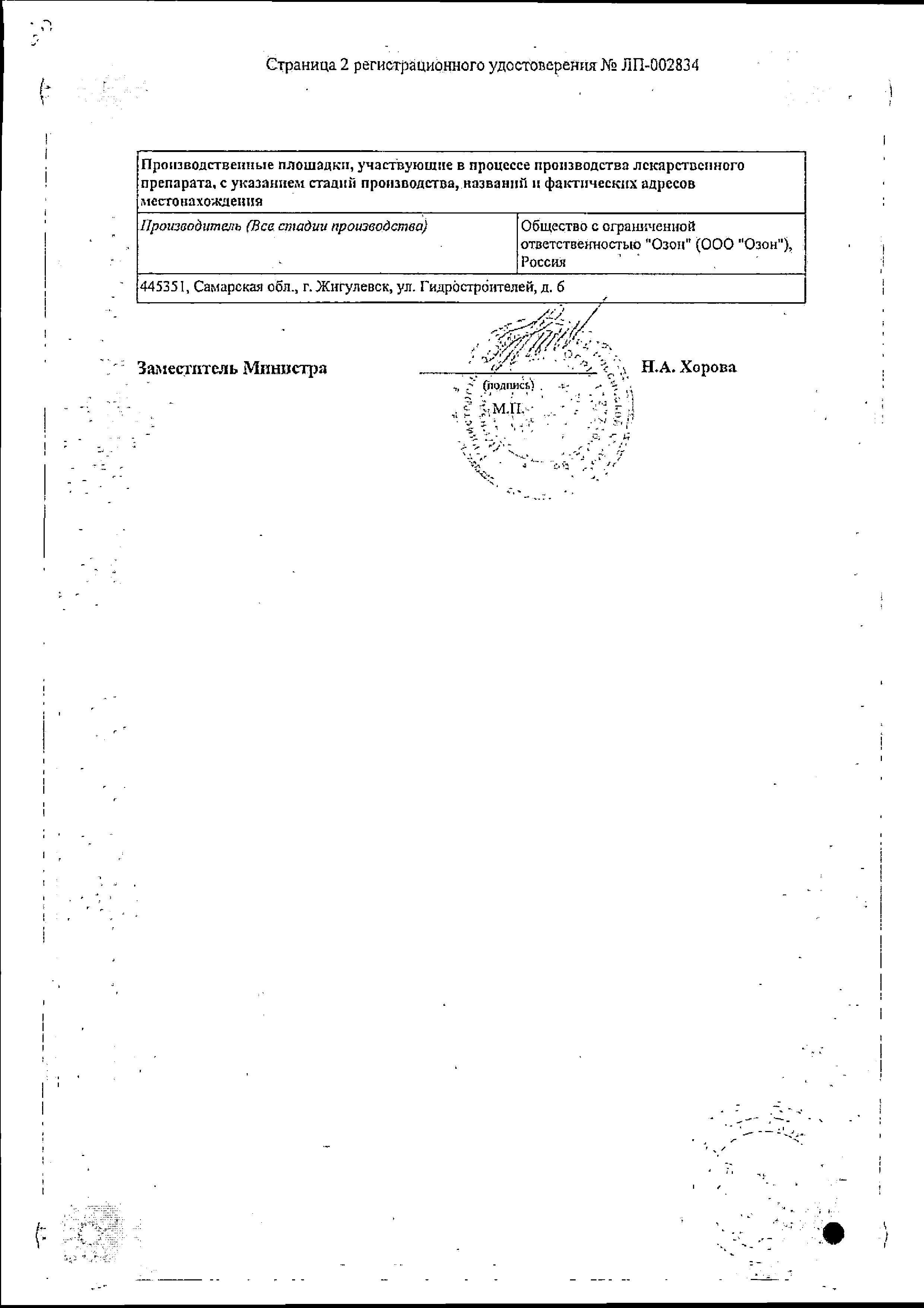 Сертификат на Дротаверин