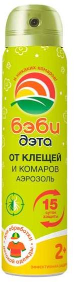 Бэби Дэта аэрозоль от клещей и комаров детск 100 мл х1